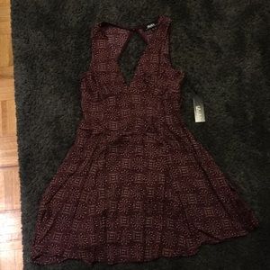 LuLu’s patterned burgundy dress
